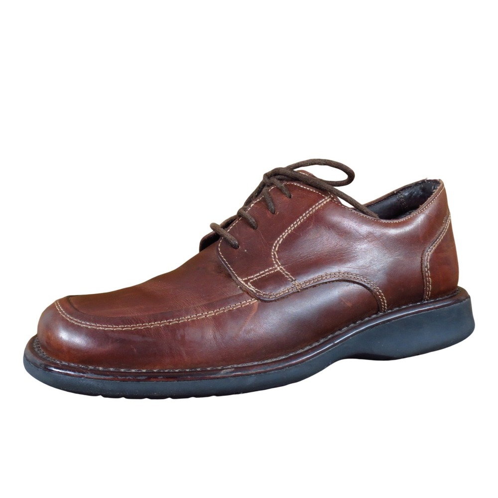 Kenneth Cole Reaction W01755 Mens Oxford Shoe Sz 9 Business Casual Brown Leather
